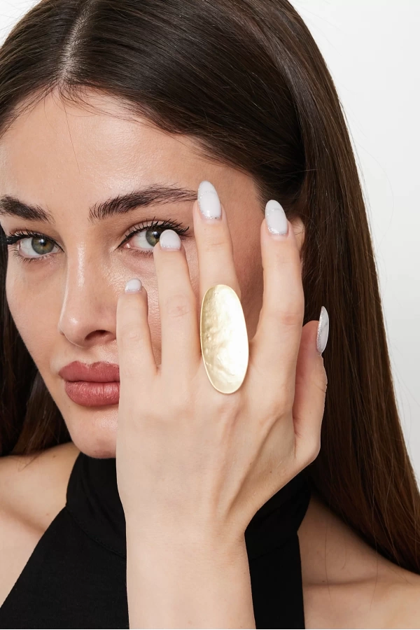 ZeyDor Gold Oval Ring 1309