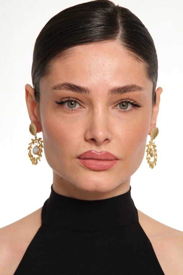 ZeyDor Gold Spica Design Earrings