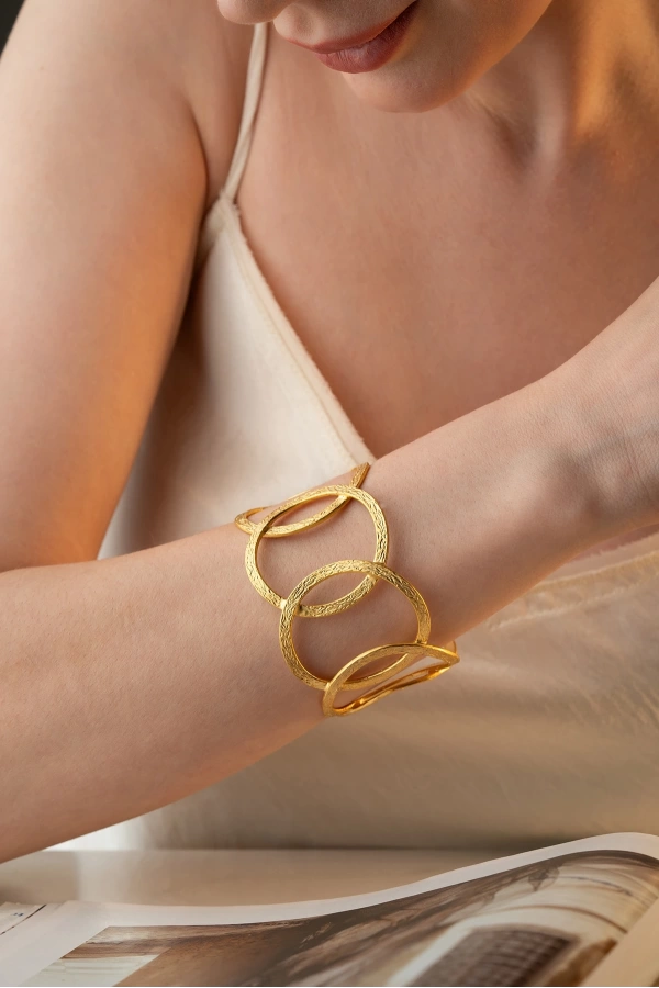 ZeyDor Gold Geçmeli Bileklik