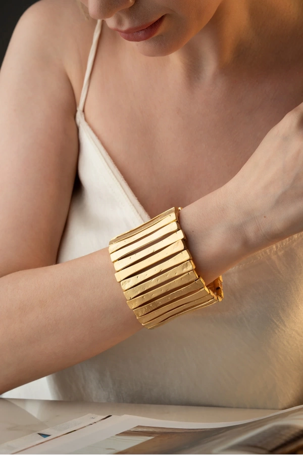 ZeyDor Gold Geniş Bileklik