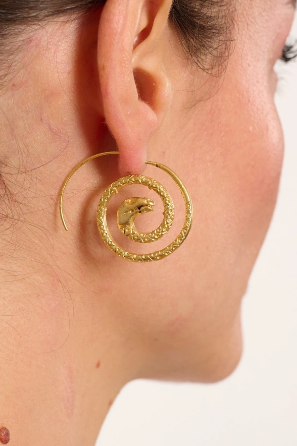ZeyDor Gold  Yılan Küpe