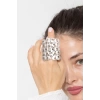 ZeyDor Silver Large Statement Ring 015