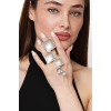 ZeyDor Interlinked Squares Ring 1210