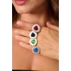 ZeyDor Pembe Kristal Taşlı Oval Yüzük