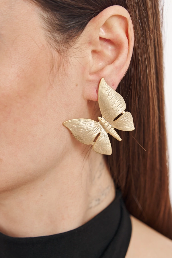 ZeyDor Gold Butterfly Earrings 2195