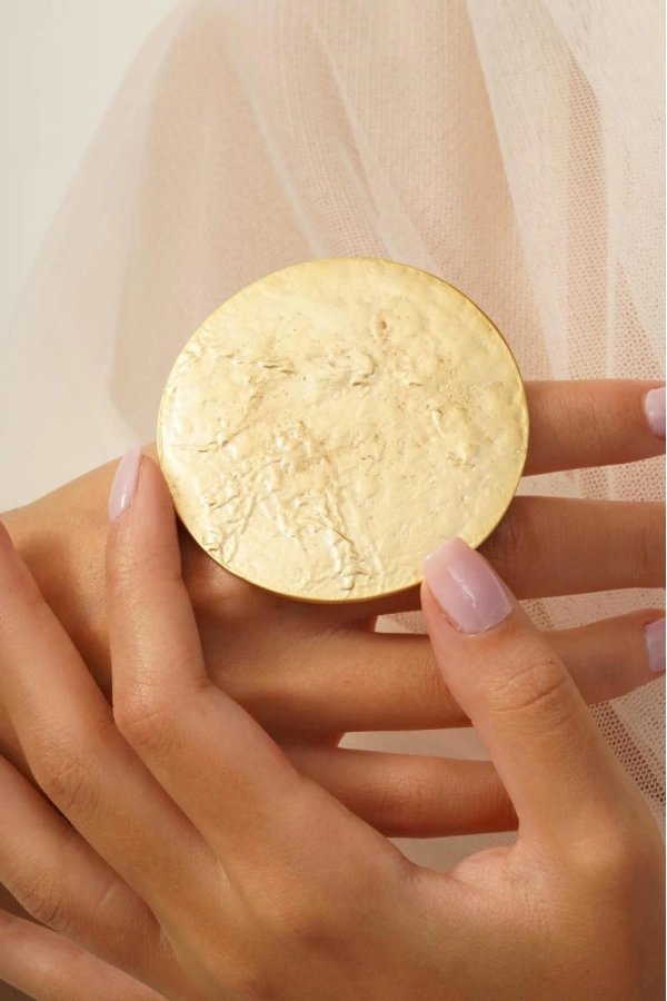 ZeyDor Gold Plated Embossed Large Ring 10021