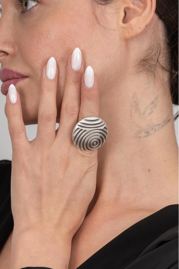 ZeyDor Geometric Pattern Design Ring 1460