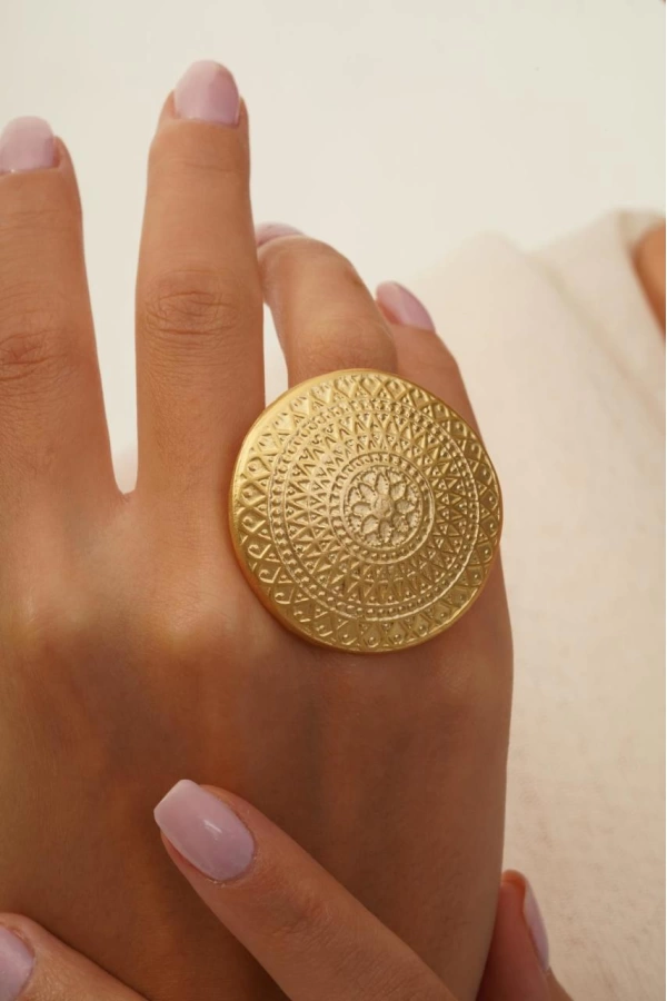 ZeyDor Gold Ottoman Design Ring 1307