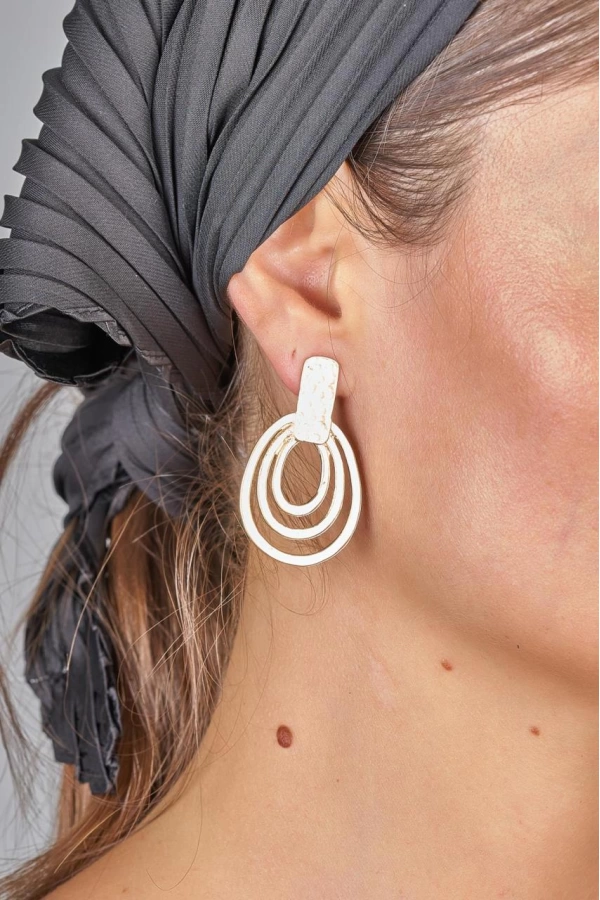 ZeyDor Gold Brass Design Earrings 2154