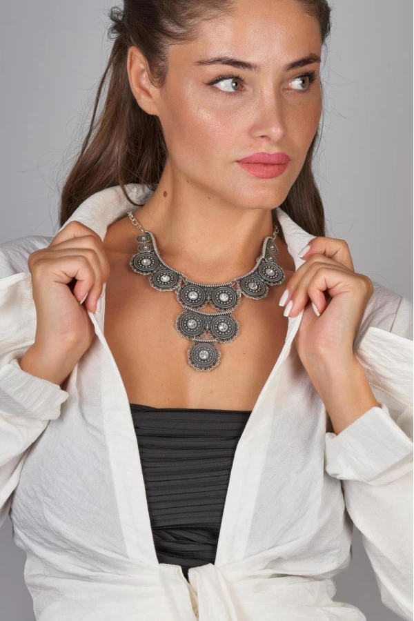 ZeyDor Laser Stone Design Necklace 6122