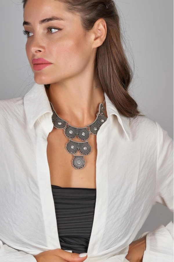 ZeyDor Laser Stone Design Necklace 6122
