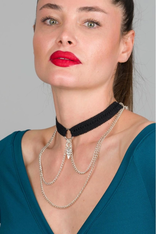 ZeyDor Black Chain Necklace 6108