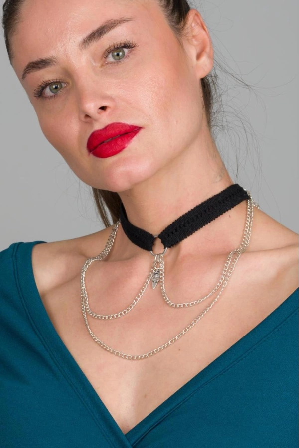 ZeyDor Black Chain Necklace 6108