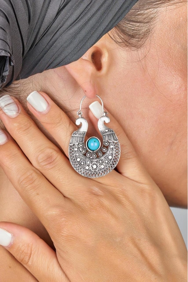 ZeyDor Turquoise Stone Bohemian Earrings 2157