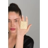 ZeyDor Gold Embossed Large Ring 10093