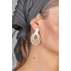 ZeyDor Gold Brass Design Earrings 2154