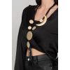 ZeyDor Gold Long Moon Necklace 6204