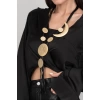 ZeyDor Gold Long Moon Necklace 6204