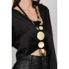 ZeyDor Gold Long Moon Necklace 6204
