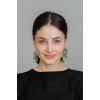 ZeyDor Green Stone Daisy Earrings 2197