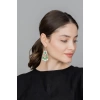 ZeyDor Green Stone Daisy Earrings 2197