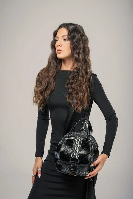 Atey Siyah Cilt Kol Ve Omuz Çantası