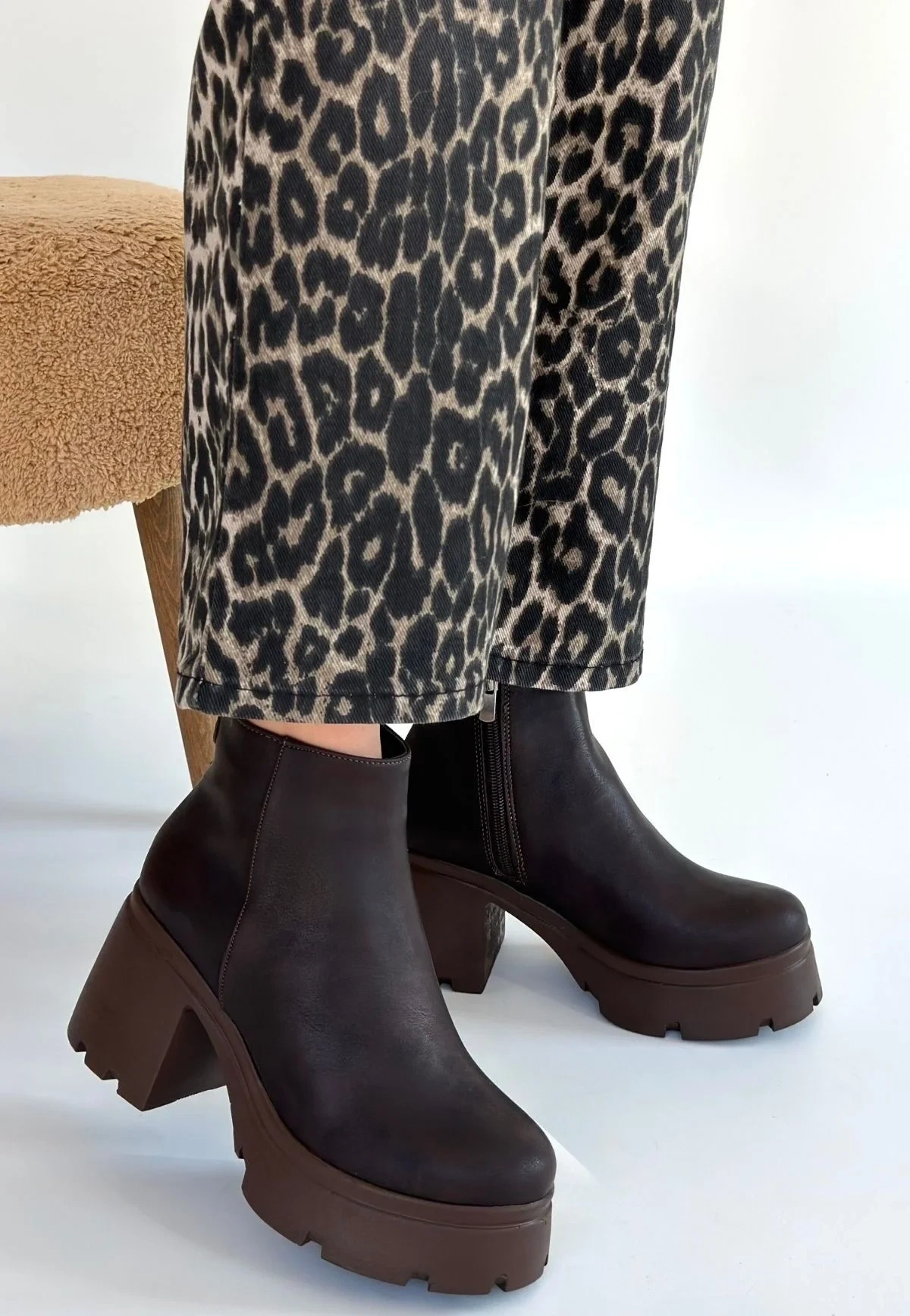 Belay Acı Kahve Nubuk Topuklu Bot