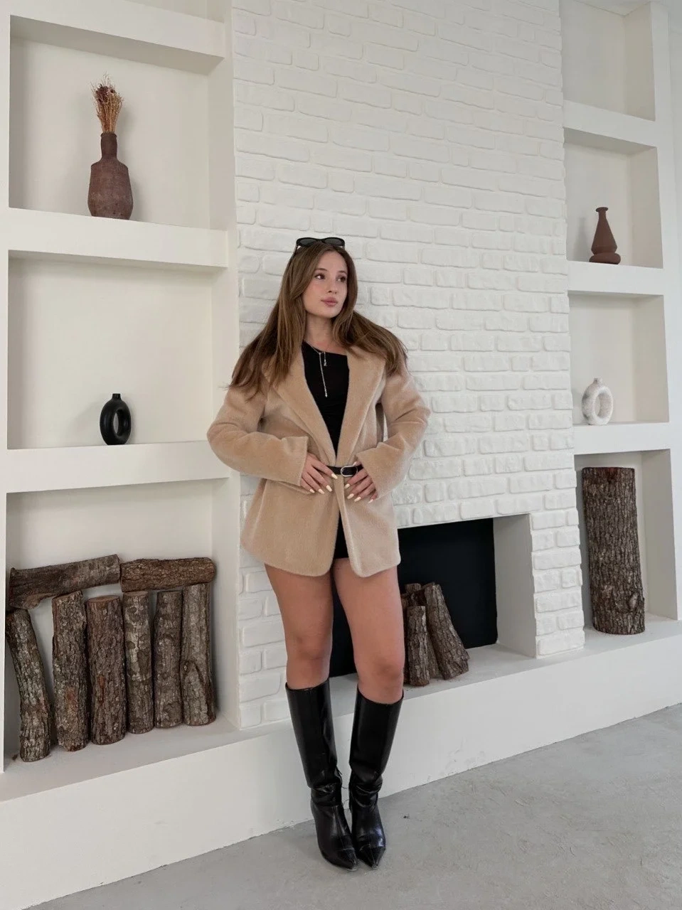 Fok ceket premıum kalite bej st255860