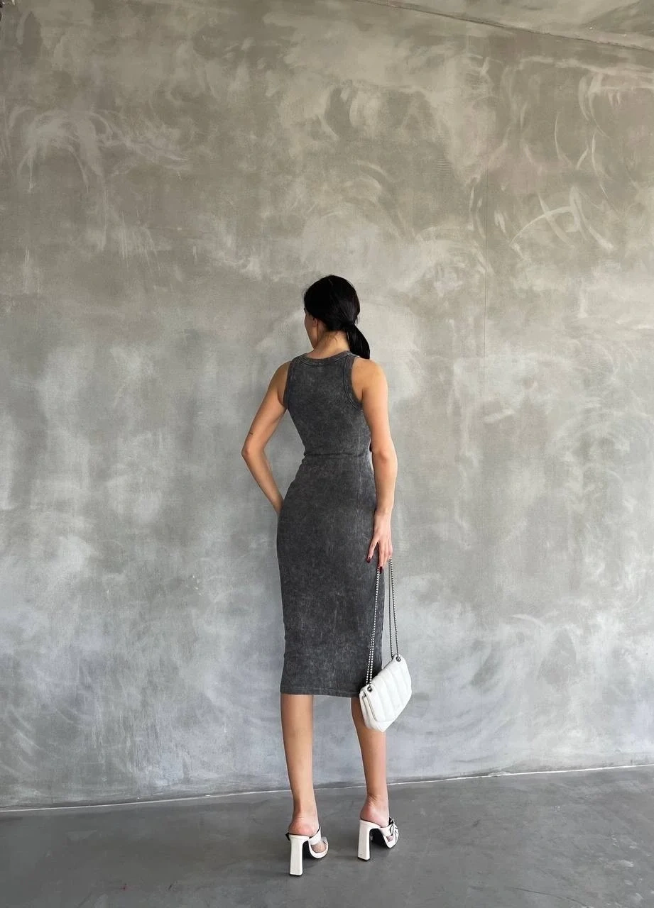 Halter yaka elbise aşit yıkamalı