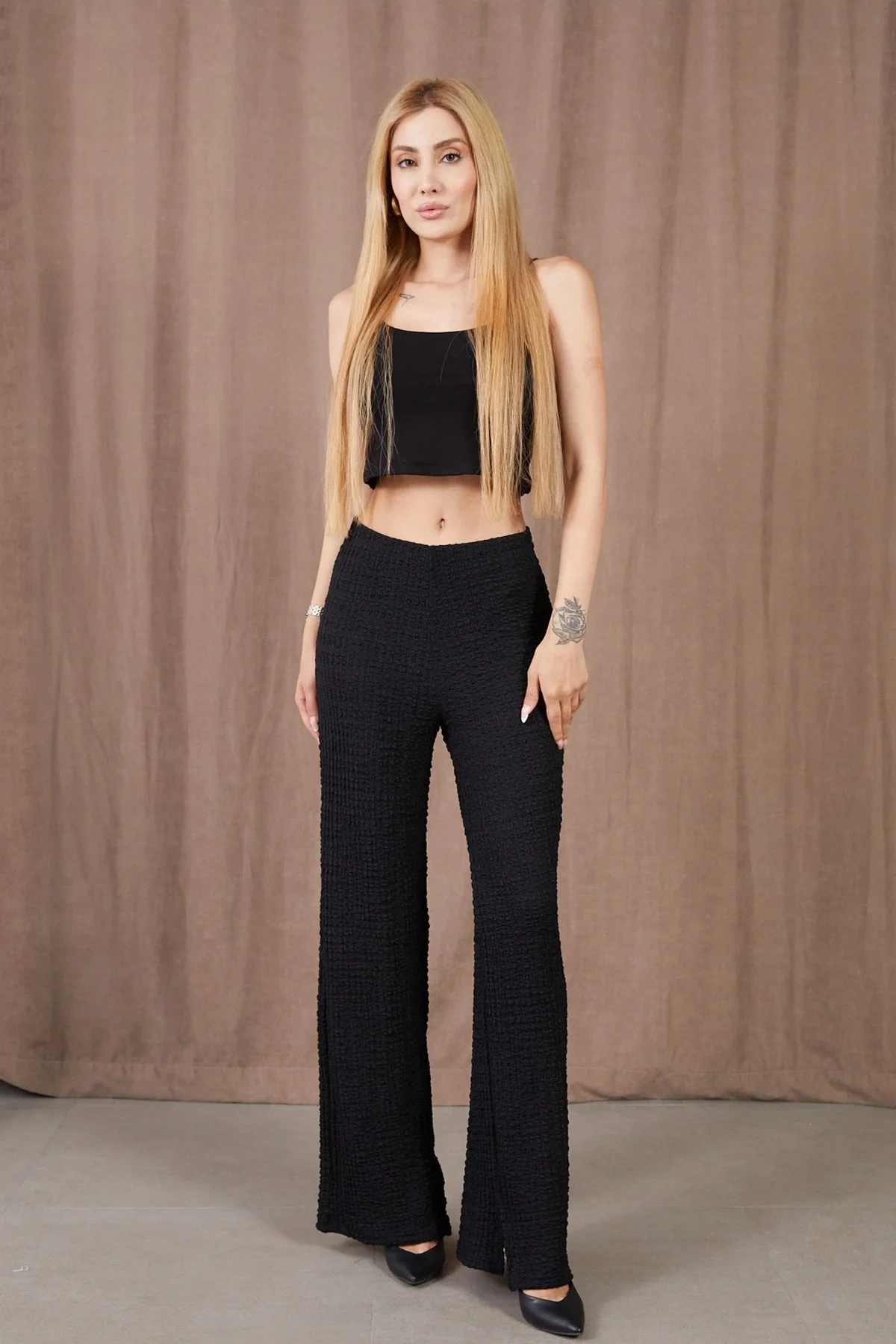 Kadın Bürümcük Kumaş Pantolon