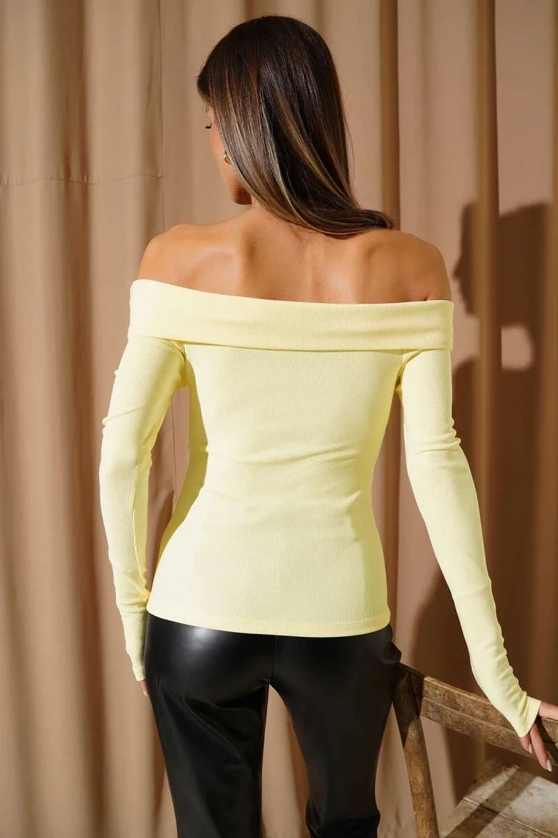 Madonna Çapraz Yaka Bluz Sarı t4331