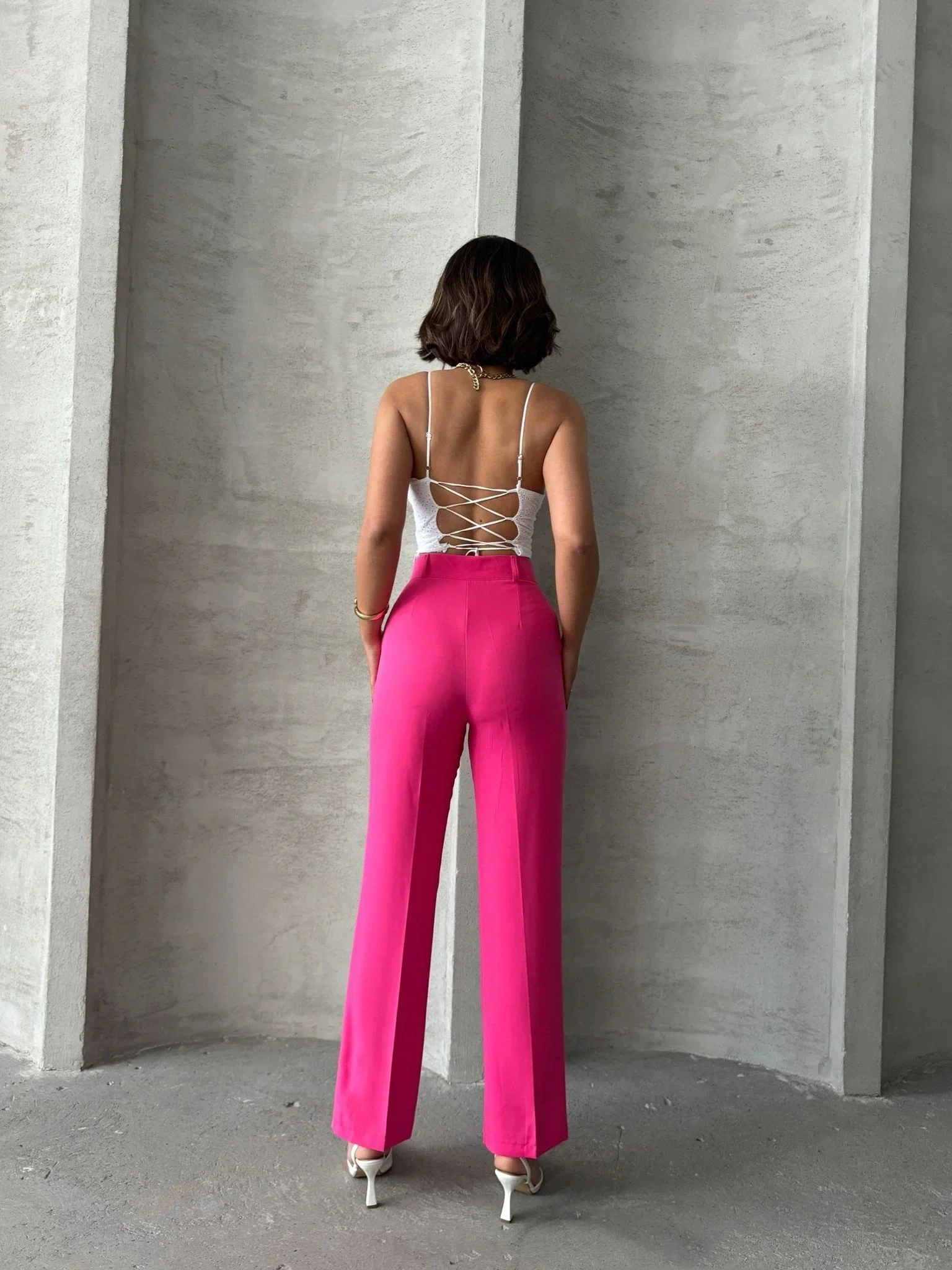 Palazzo fuşya pantolon