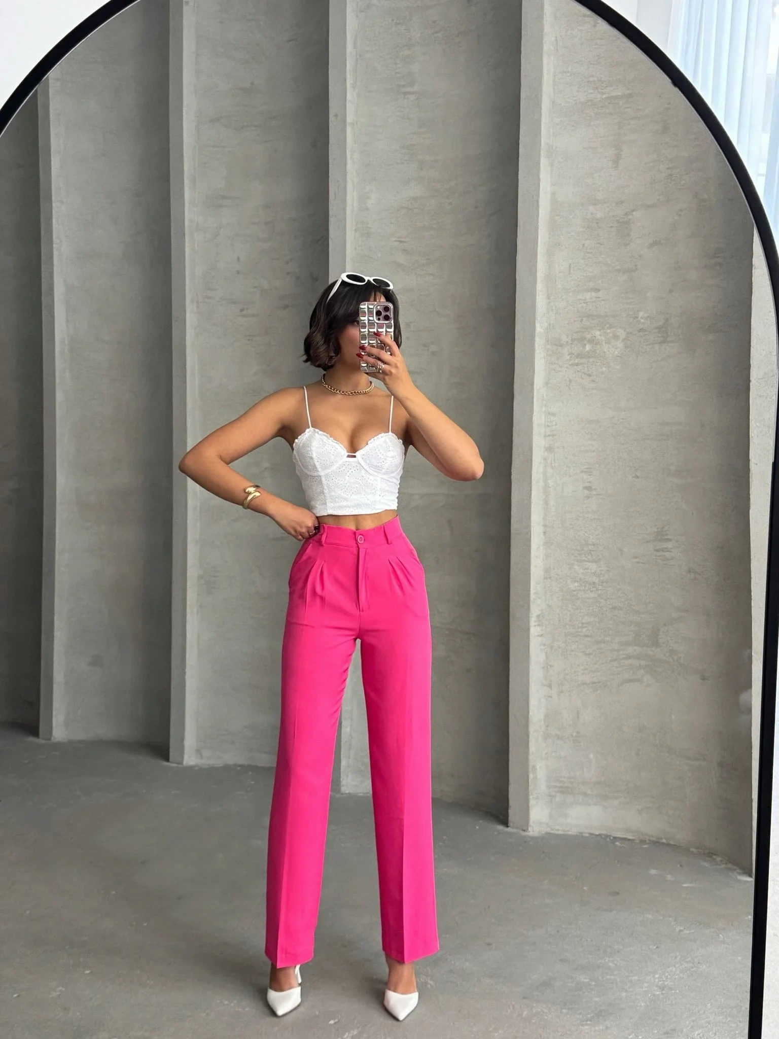 Palazzo fuşya pantolon