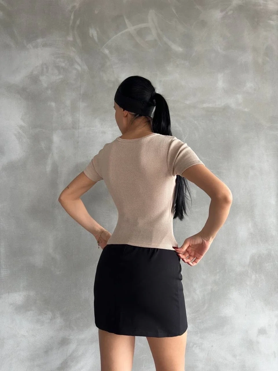 Taş baskılı kaş korse bluz