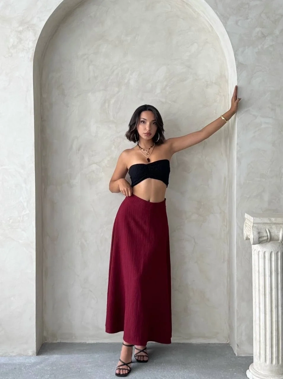 Uzun astarlı etek s255043