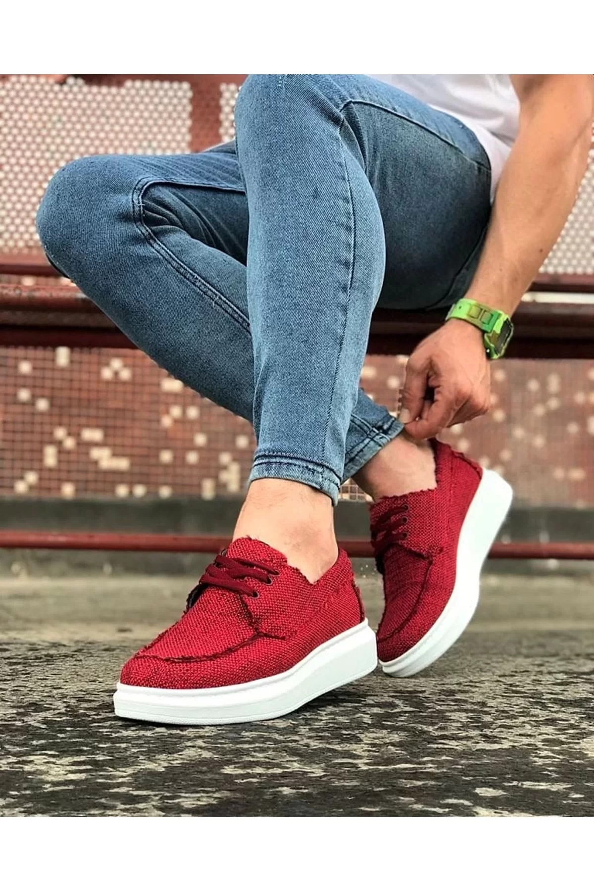 WG503 Bordo Erkek Günlük Ayakkabı