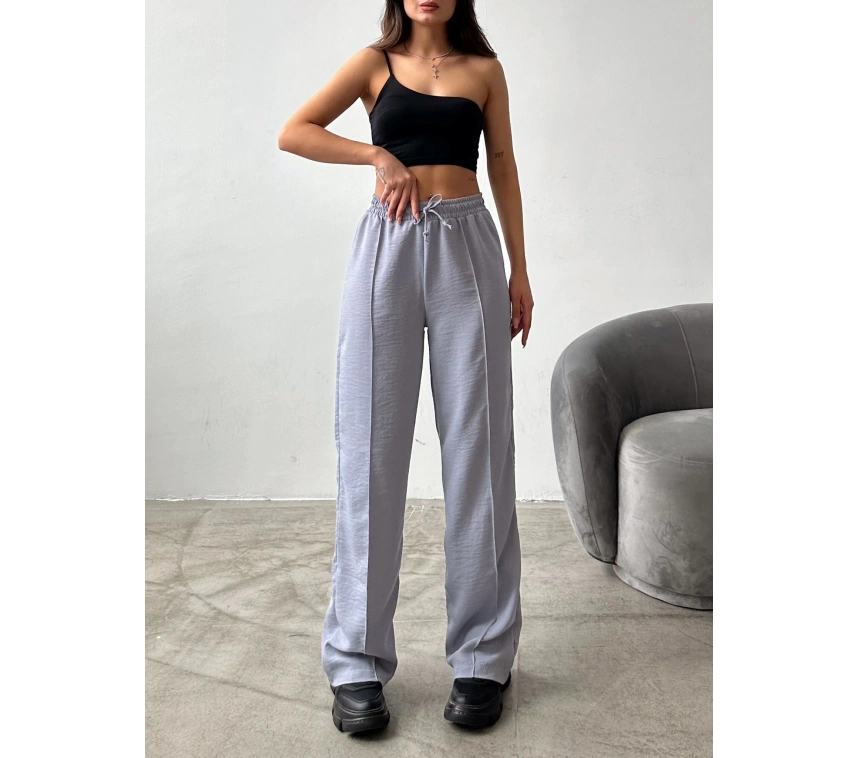 Çımalı keten pantolon