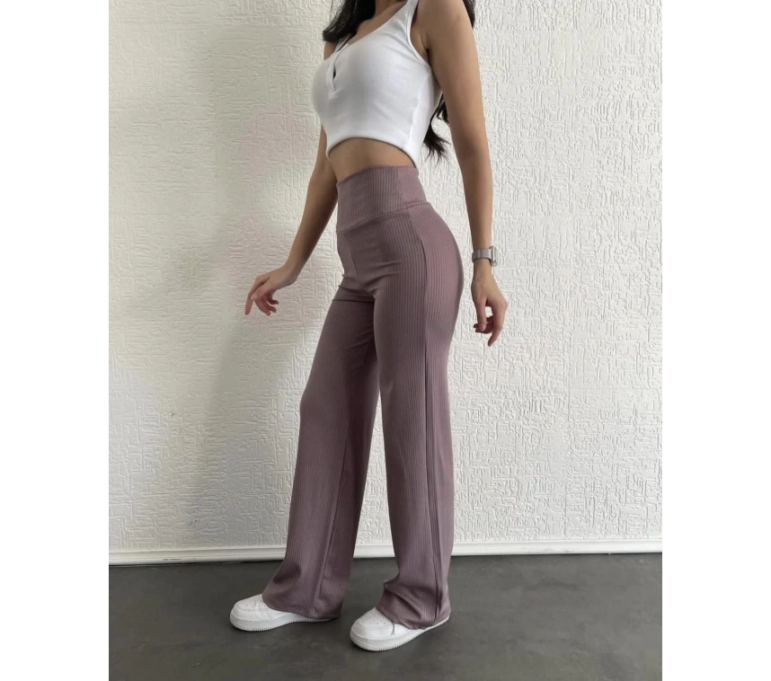 fitilli palazzo pantolon sütlükahve