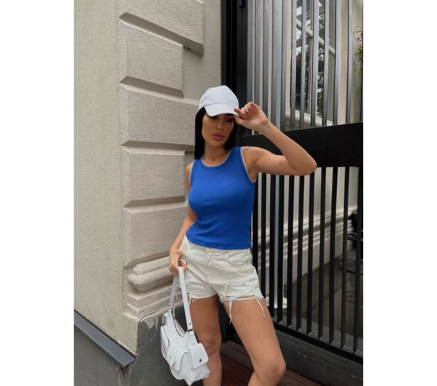 Kaşkorse kumaş bluz