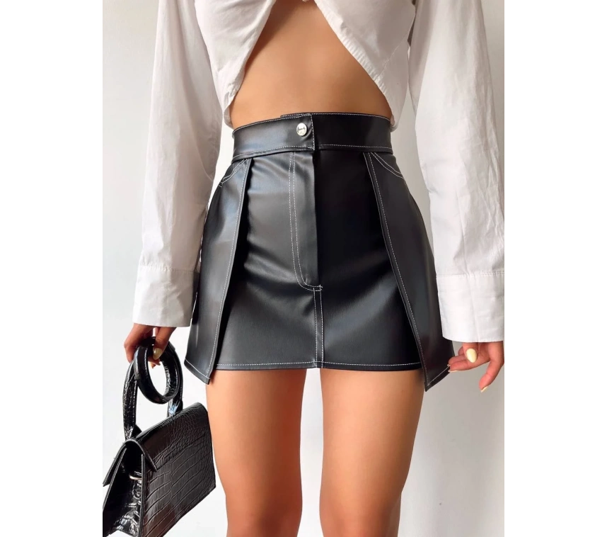 Kontrast deri etek siyah