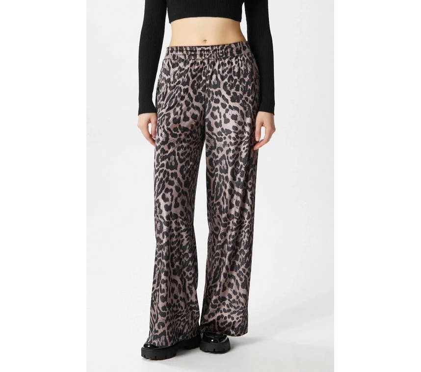 Leopar desen pantolon
