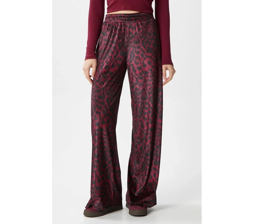 Leopar desen pantolon