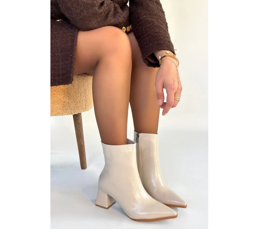 Mosy Bej Rugan Topuklu Bot