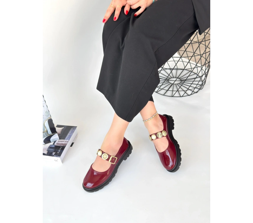 Okira Bordo Rugan Oxford Ayakkabı