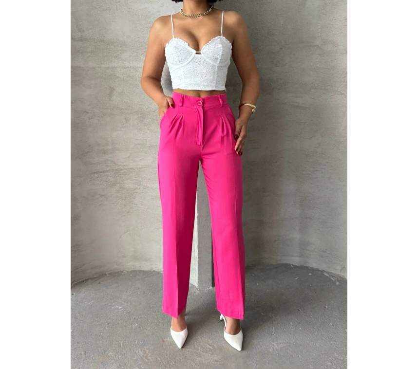 Palazzo fuşya pantolon