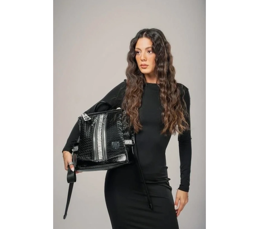 Pely Siyah Cilt Kol Ve Sırt Çantası