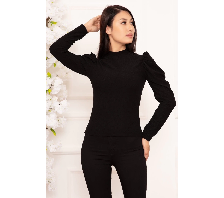Prenses kol bluz siyah w3125