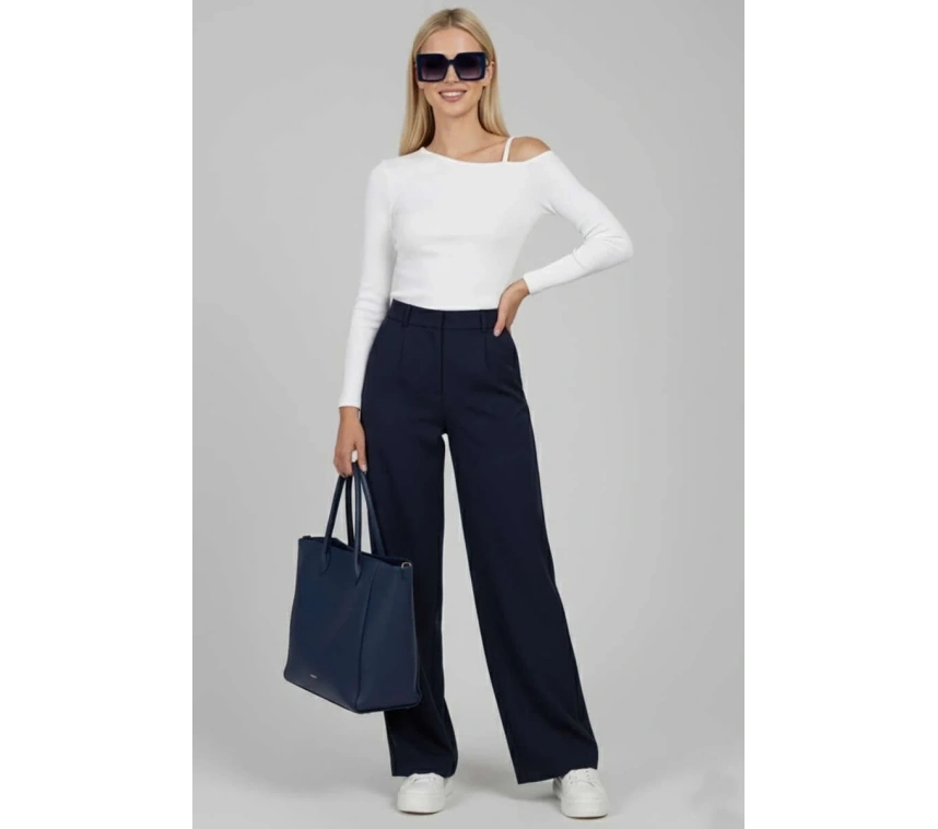 Tek Omuz İpli Bluz Beyaz T4328