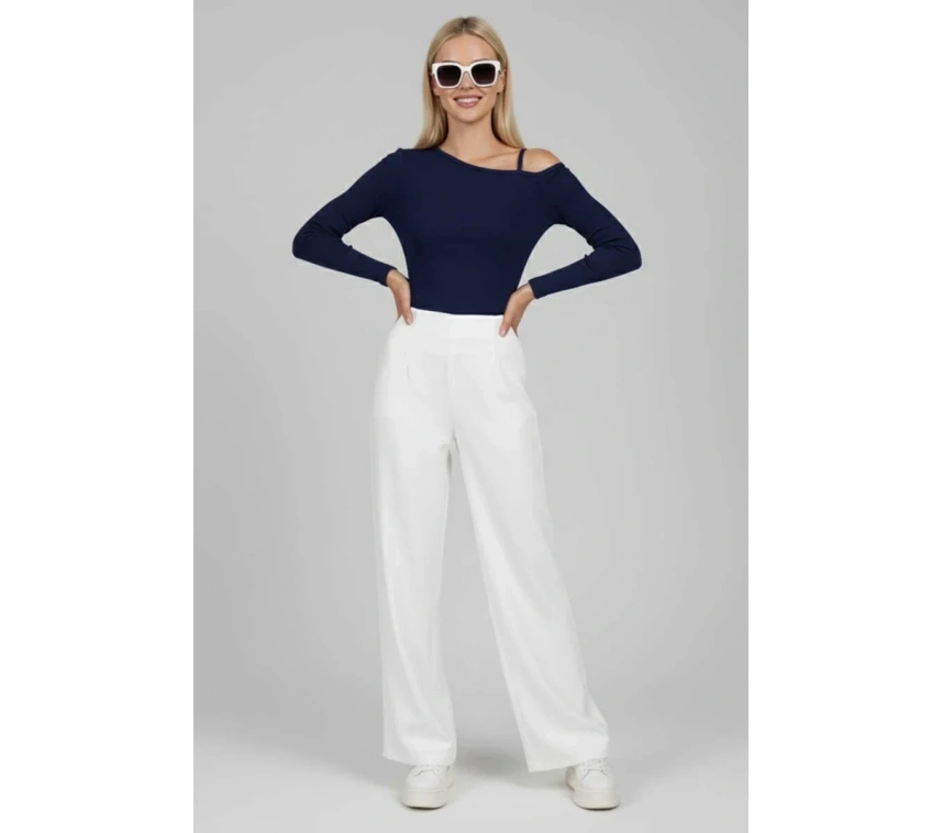 Tek Omuz İpli Bluz Lacivert