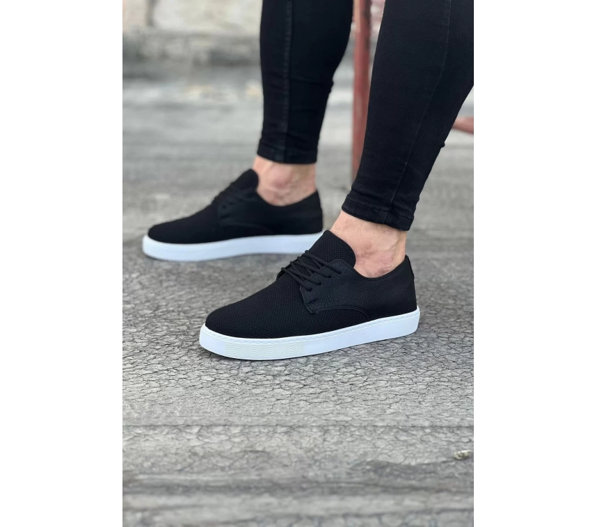 WG016 Siyah Triko Erkek Casual Ayakkabı